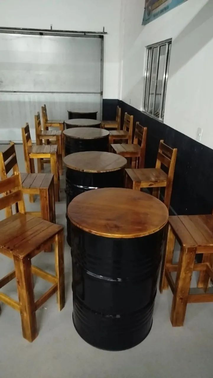 Conjunto de mesa bistrô rústico - Foto 3