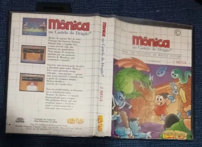 Só Capa E Estojo Mônica No Castelo Do Dragão Master System