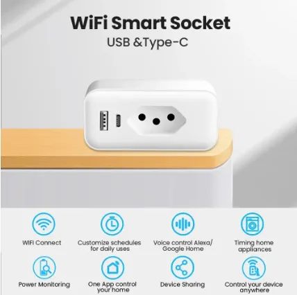 Tomada inteligente 20A com USB - Foto 2