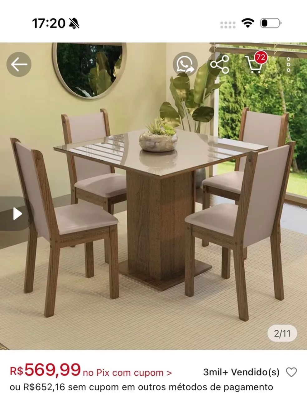 VENDO - MESA AMADEIRADA