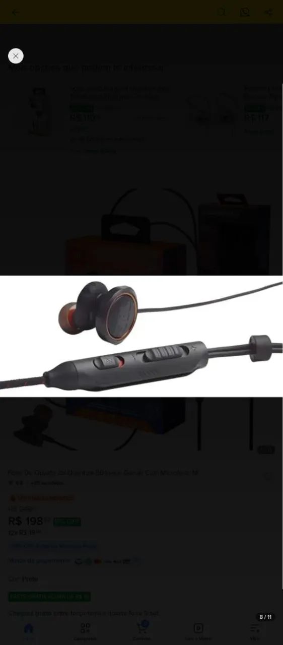 Fone De Ouvido Jbl Quantum 50 In-ear Gamer Com Microfone Nf - Foto 4