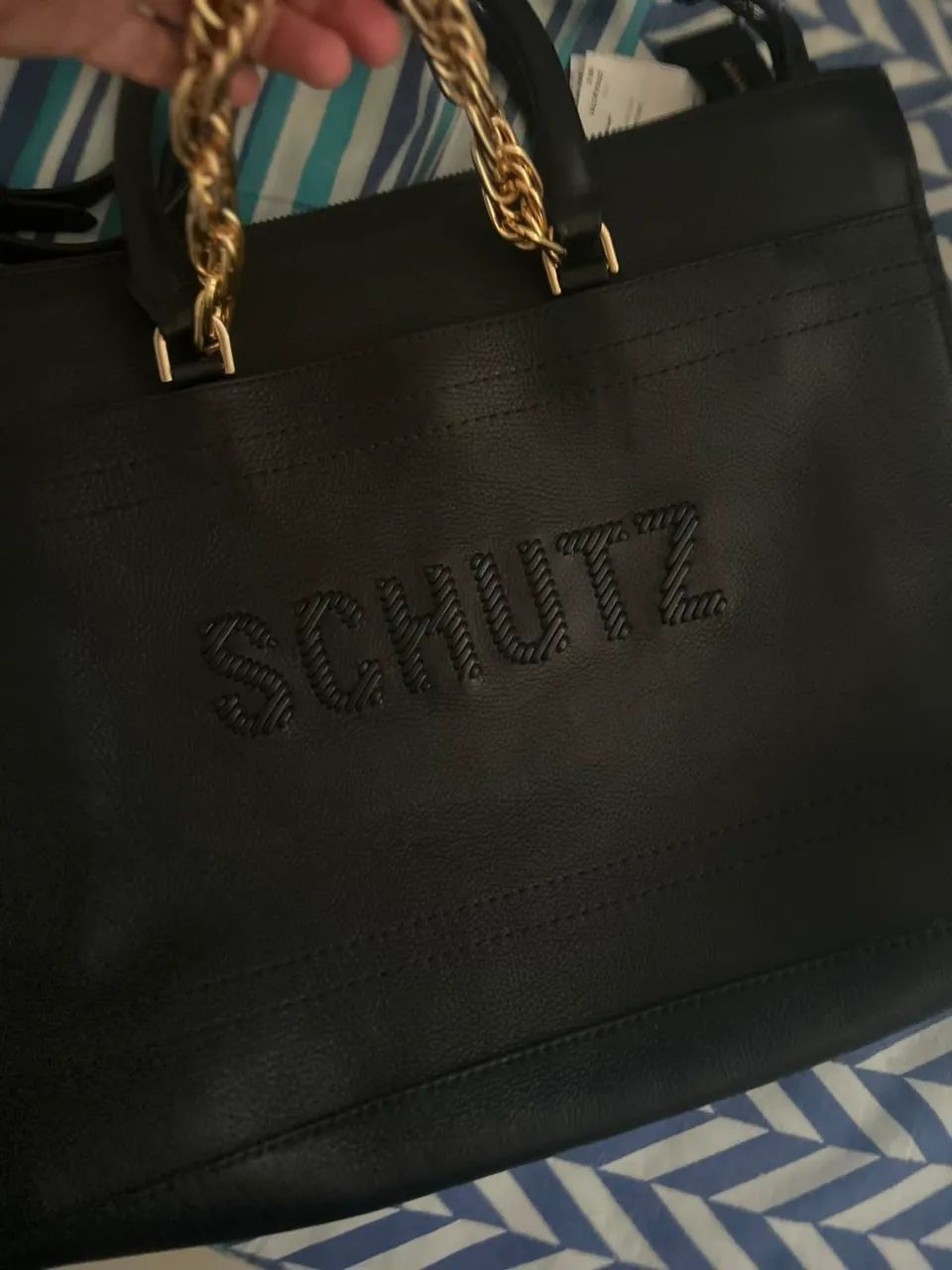 Bolsa SCHUTZ em couro preta - Foto 4