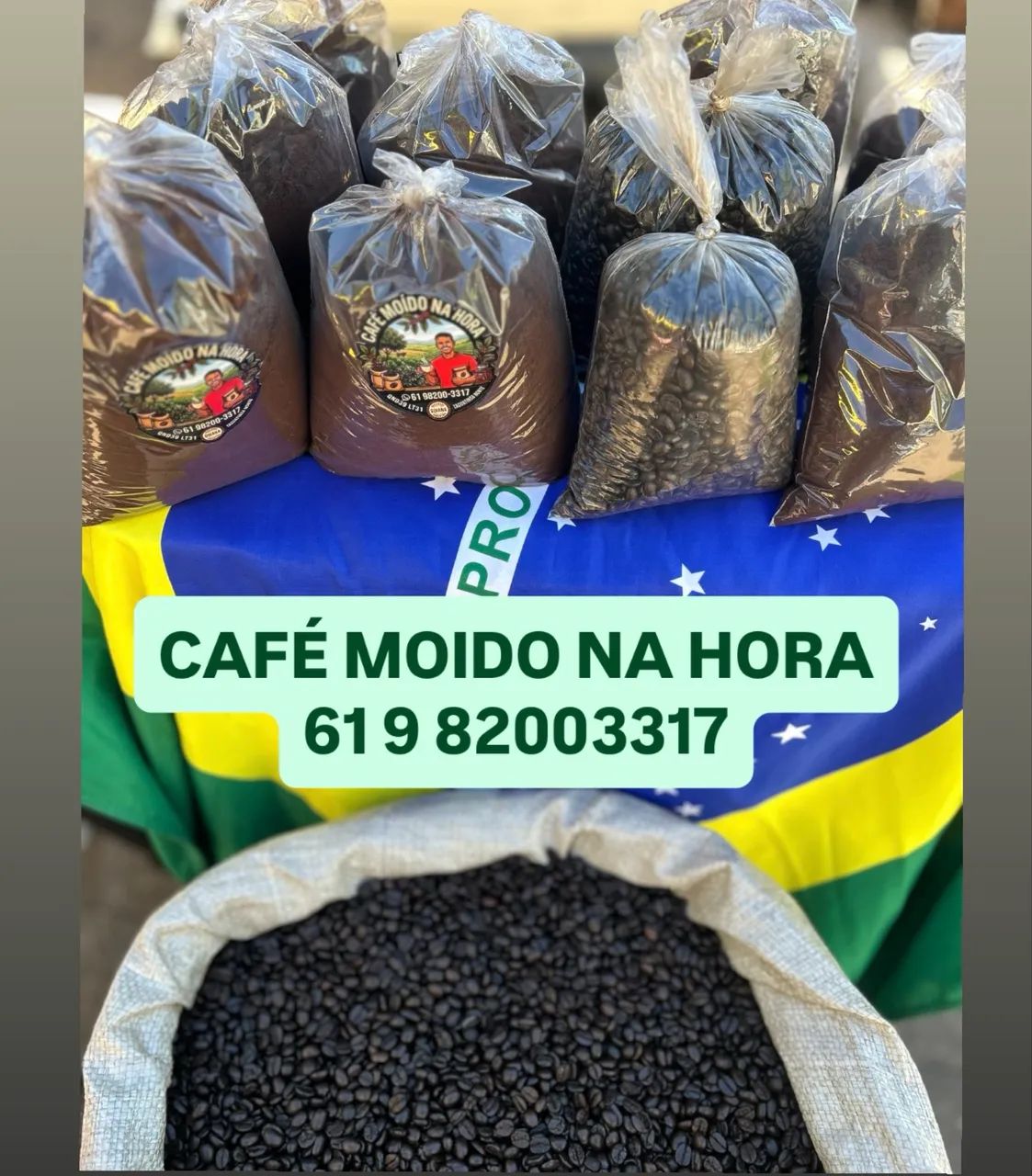 Café moído na hora