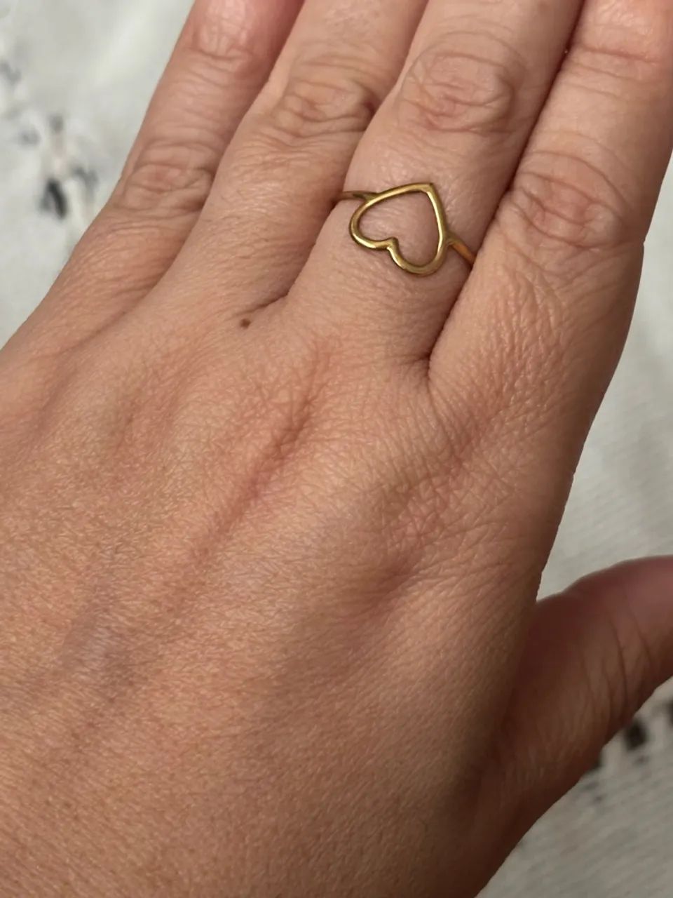 Vendo anel de ouro formato coração  - Foto 3