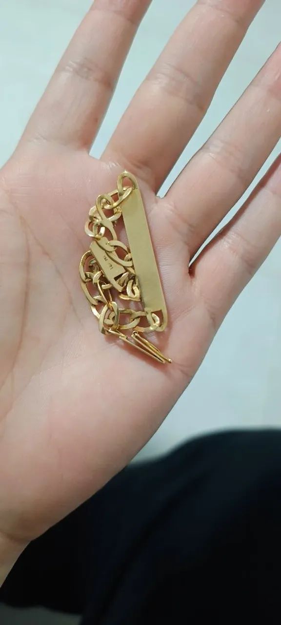 Pulseira maciça de ouro, 13g
