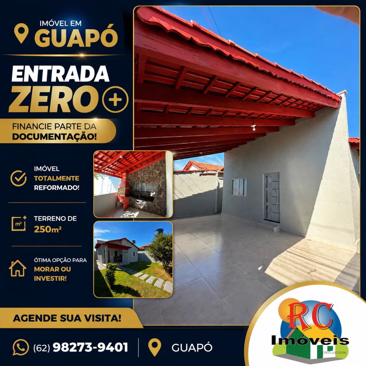 Entrada ZERO + Financie parte da DOCUMENTAÇÃO em GUAPÔ