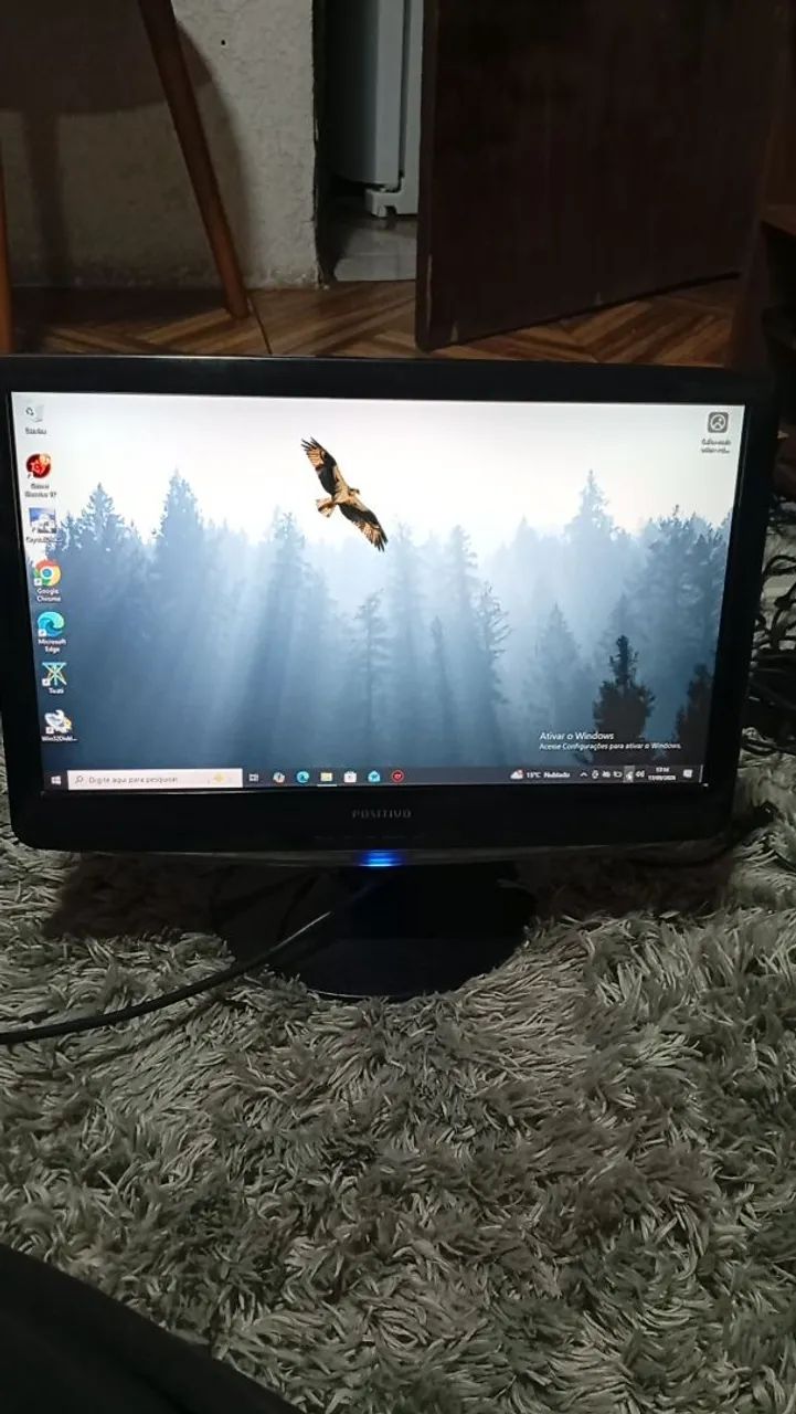 Monitor 19 polegadas positivo sem cabos retirar valo velho zsul imagem prefeita 
