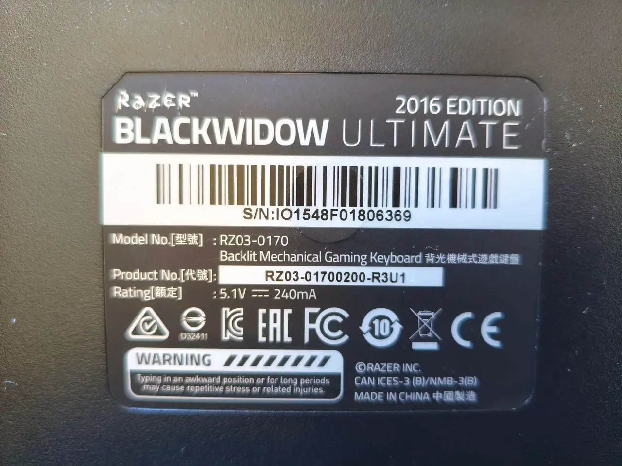 Teclado mecânico Razer blackwidow ultimate 2016 - Foto 4
