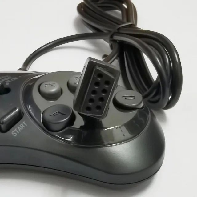 Par Controles Compatíveis Mega Drive 1, 2 E 3 Master System Preto - Foto 4