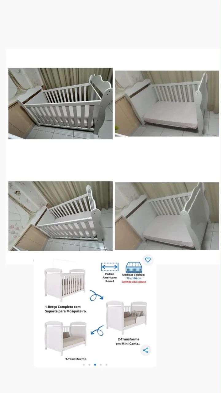 Berço pouco usado