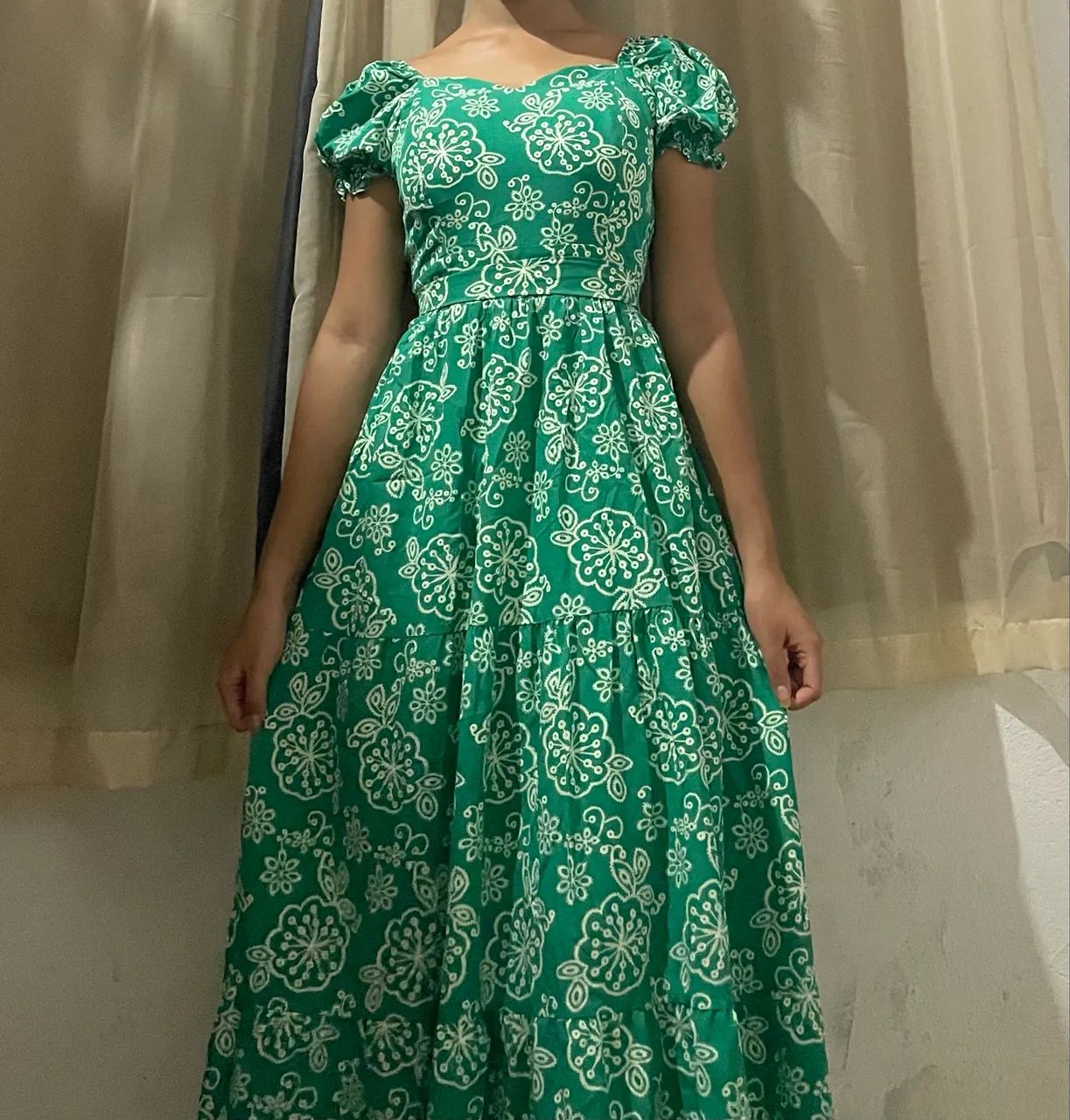 Vestido midi florido 