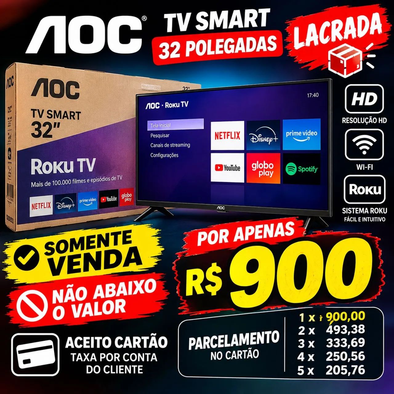 Tv AOC 32 POLEGADAS LACRADA 