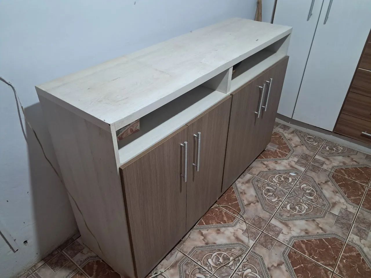 Cômoda de mdf amadeirado . - Foto 2