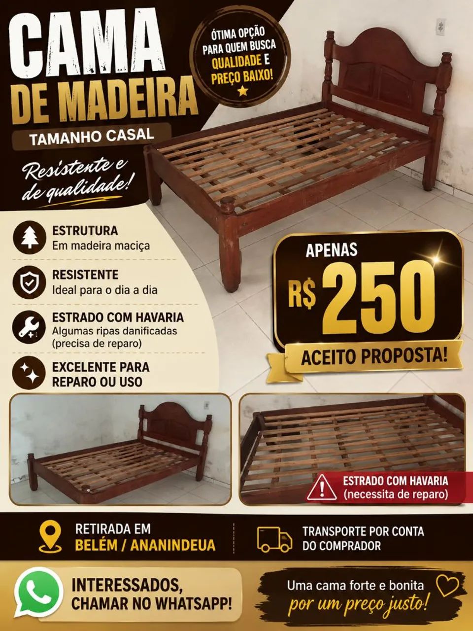 CAMA DE CASAL À VENDA