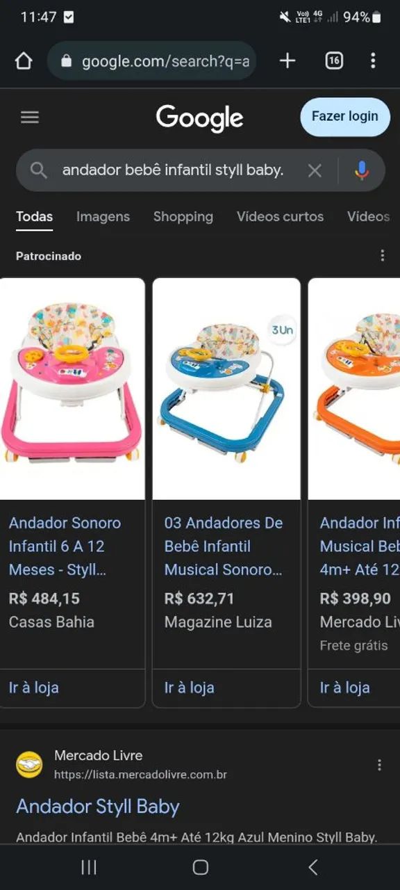Andador infantil styll baby ótimo estado entrego apenas em itapetininga-sp entrega gratuit - Foto 2