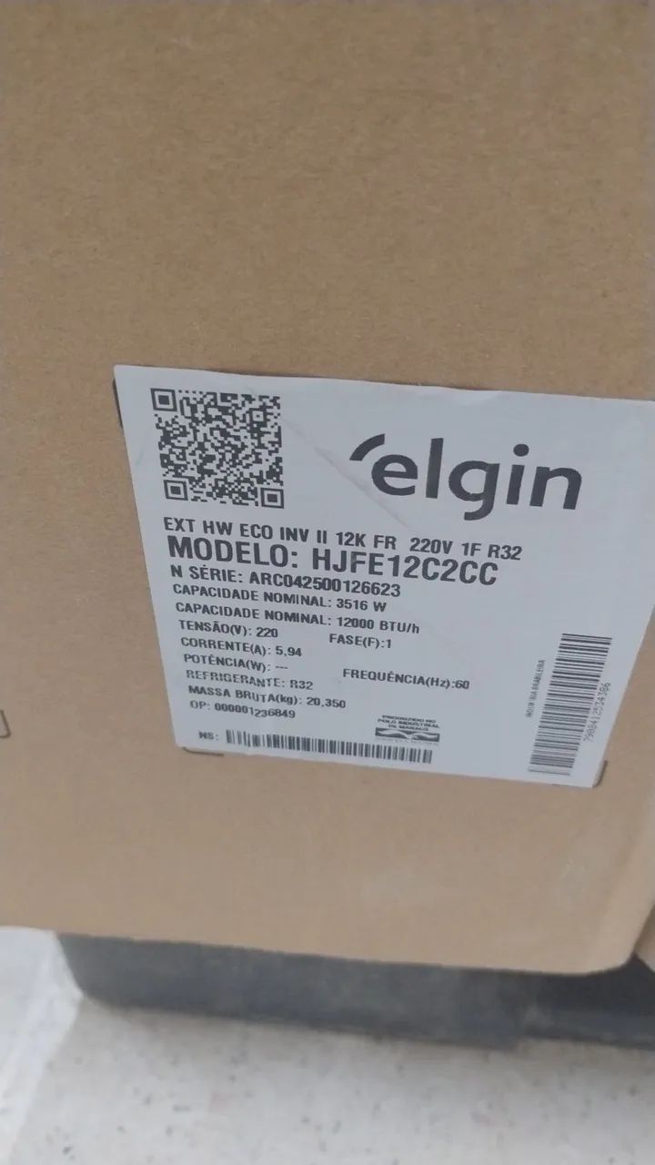 Ar-condicionado Elgin de 12.000 BTUs inverter, novo na caixa! - Foto 2