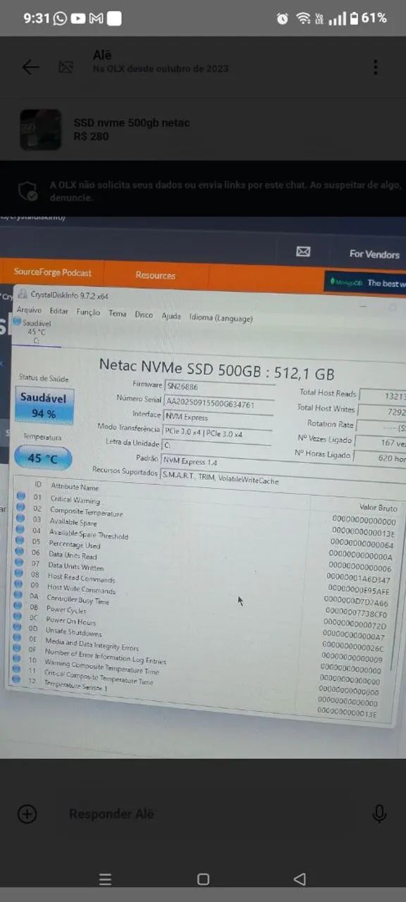 Ssd nvme netac 500gb - Foto 2