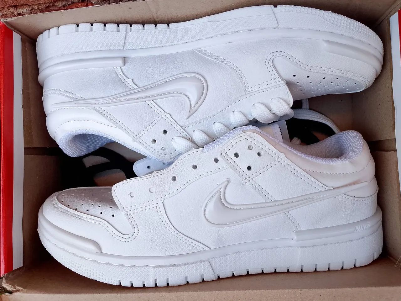 Nike dunk low twist (branco) tamanho:42 - Foto 4