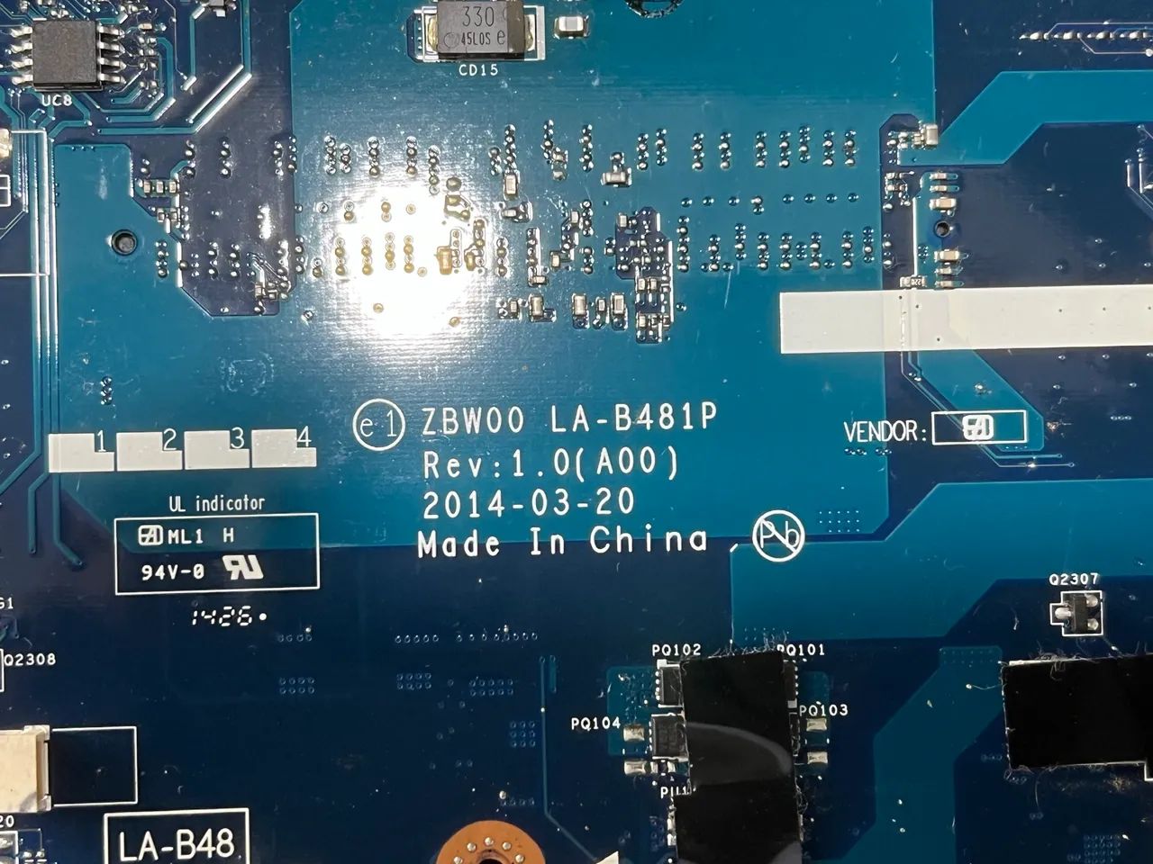 Placa Mãe Dell La-b481p Celeron N2830 Inspiron 15r  - Foto 3
