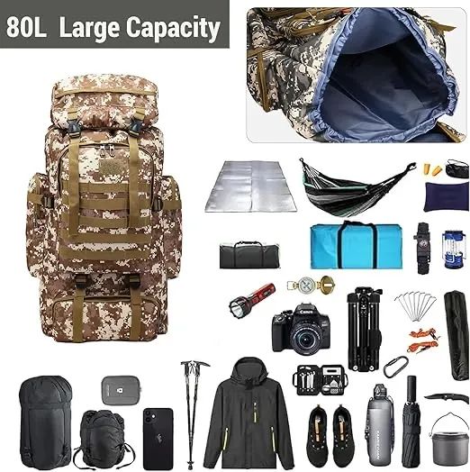 Mochila tática militar 80Litros  - Foto 4