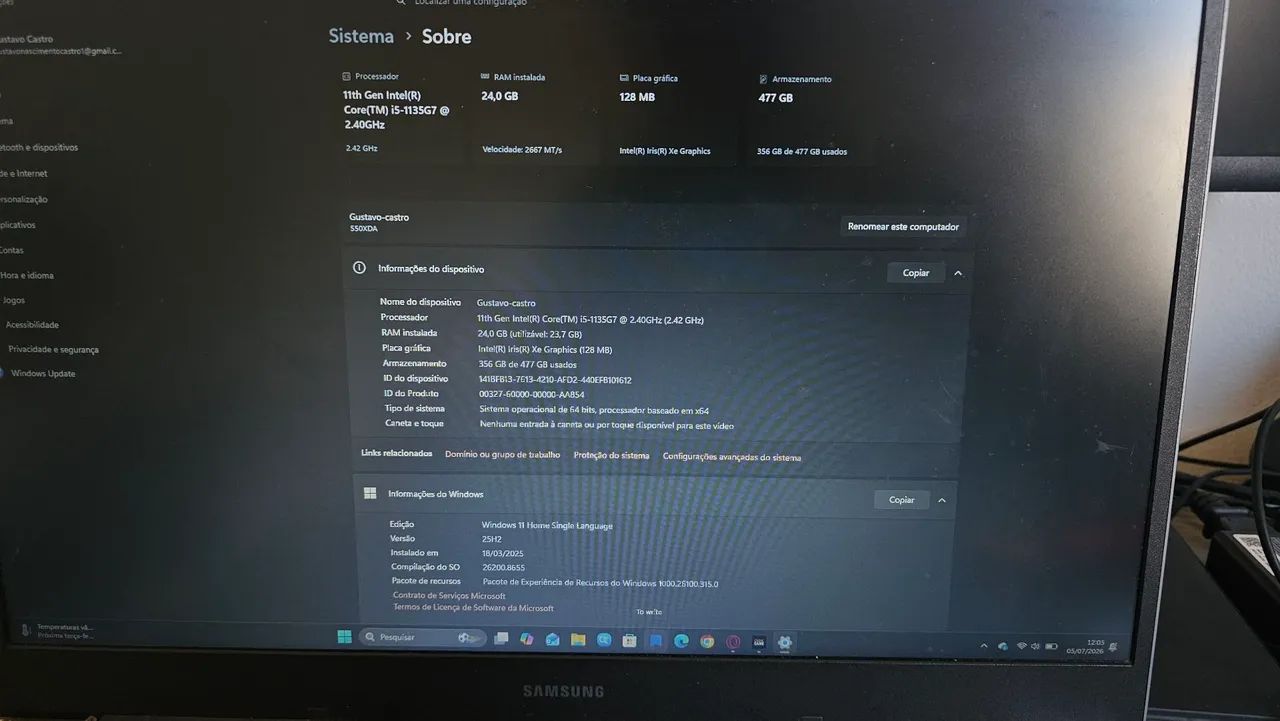 Notebook samsung book i5 477 GB - Foto 4