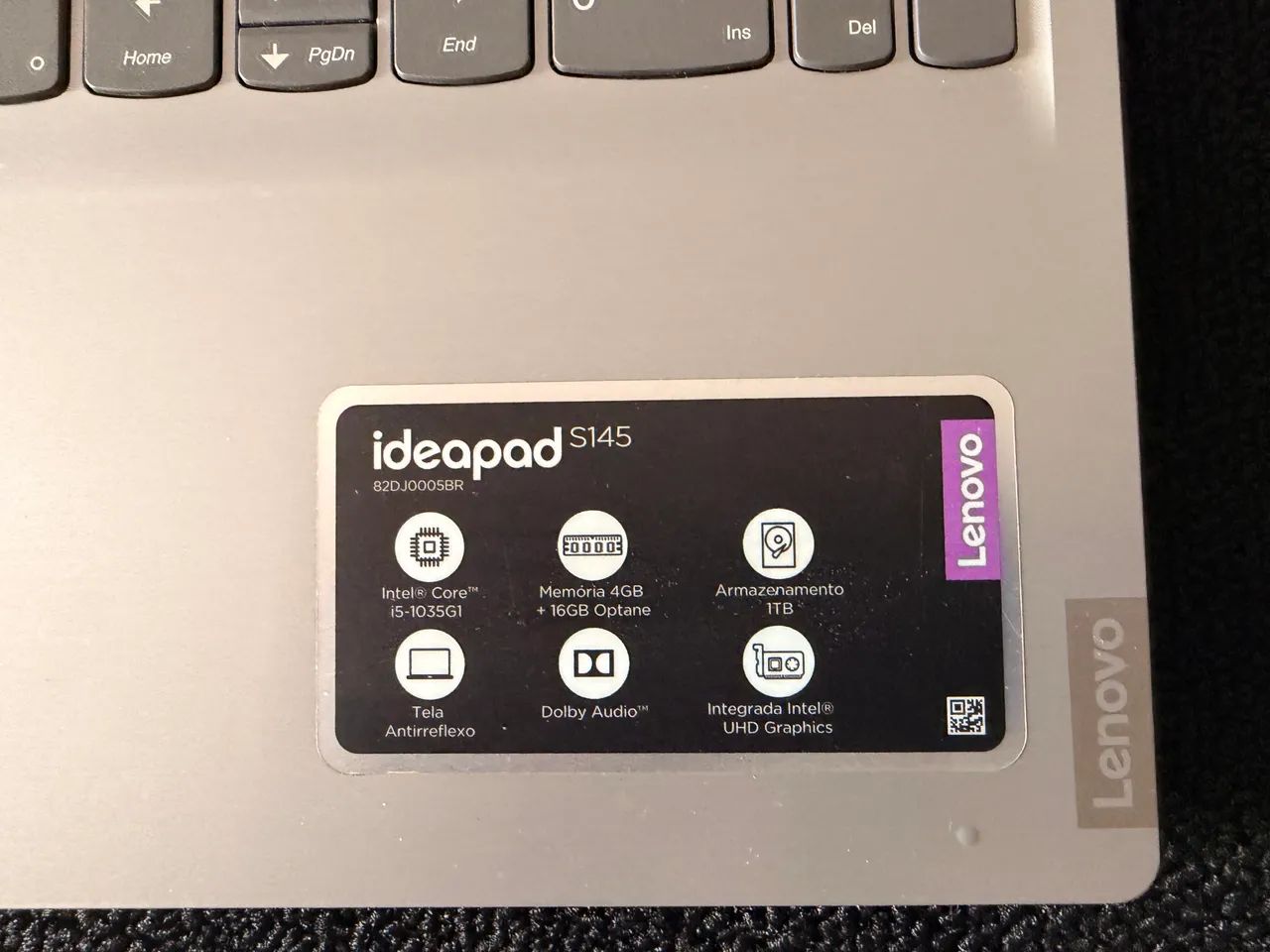 Lenovo S145 Intel i5 10ª generation, 1TB, 12GB RAM + 16GB Optane - perfeitas condições  - Foto 5