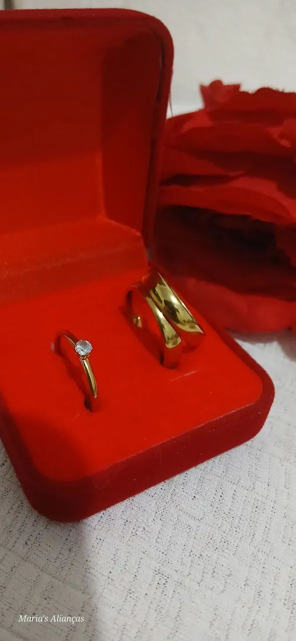 Alianças de compromisso,  namoro, noivado, casamento - Foto 5