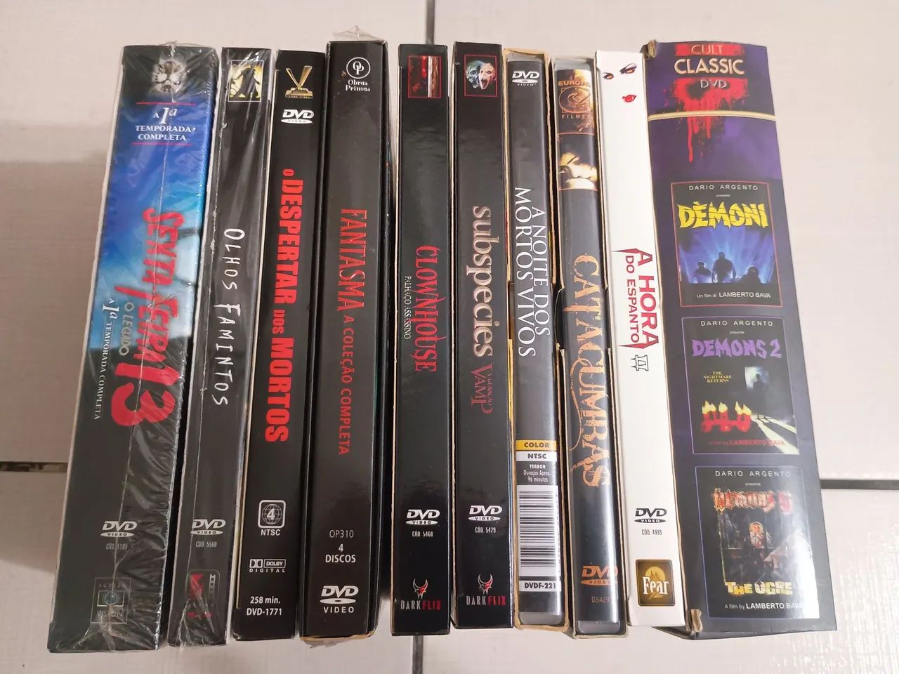 Dvd LER DESCRIÇÃO terror box mortos vivos olhos famintos hora do