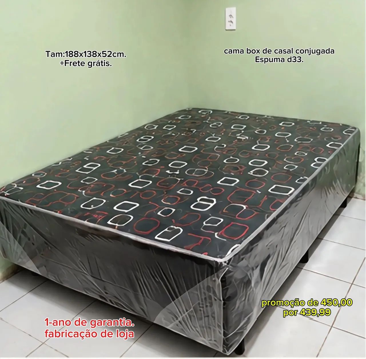 Cama box de casal conjugada