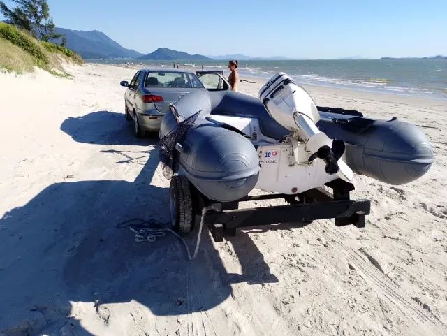 Bote Flexboat Hypalon com motor 15hp Johnson - Foto 2