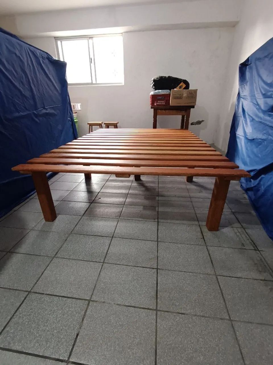 CAMA DE CASAL, ACOMPANHA ESTRADO DE MADEIRA E BIDE - Foto 3