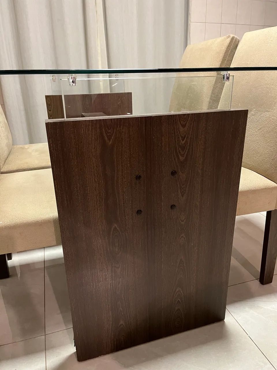 Mesa de jantar vidro 4 cadeiras - Foto 3