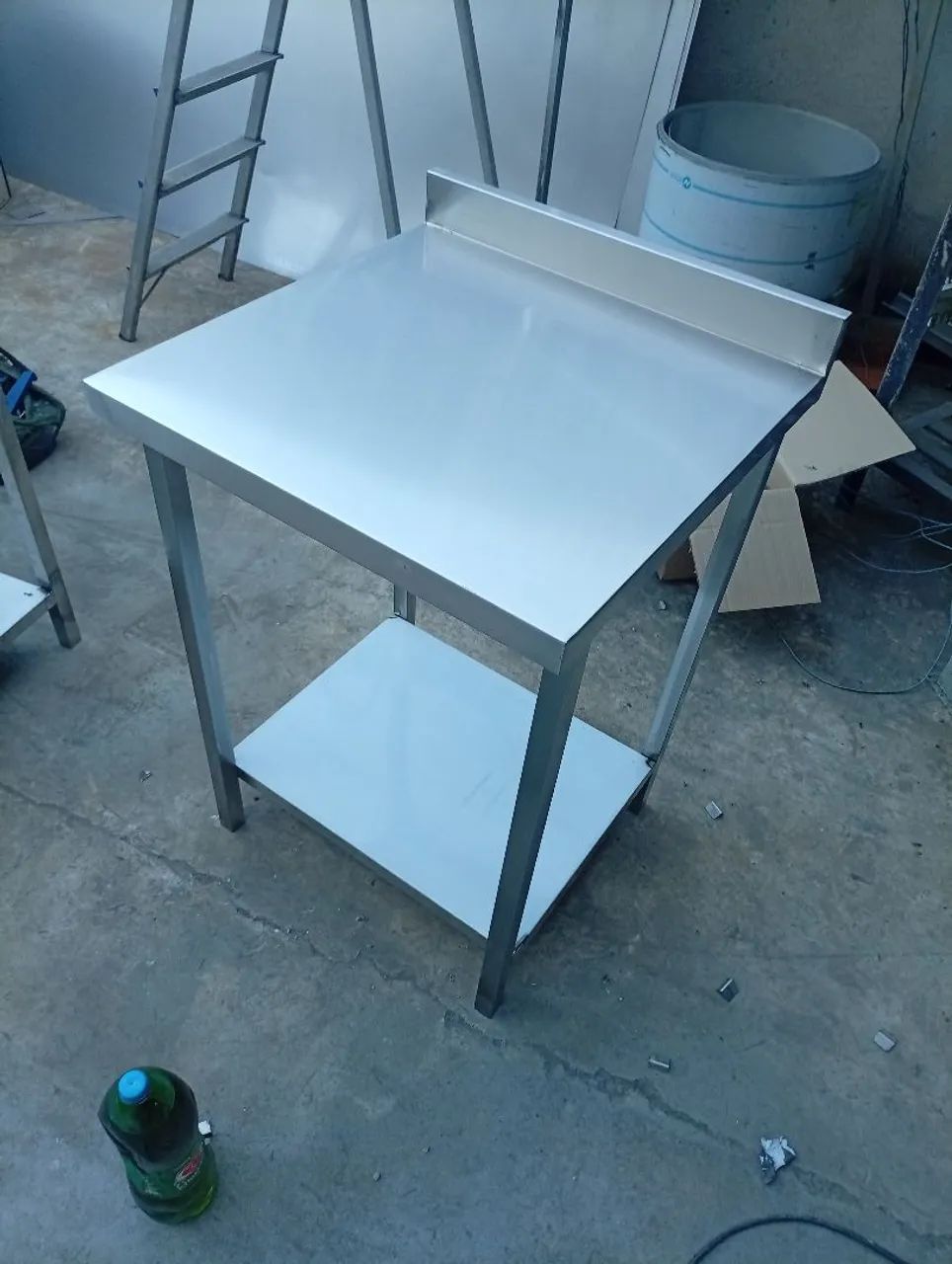 Bancada em aço inox 60x60x90cm - Foto 3