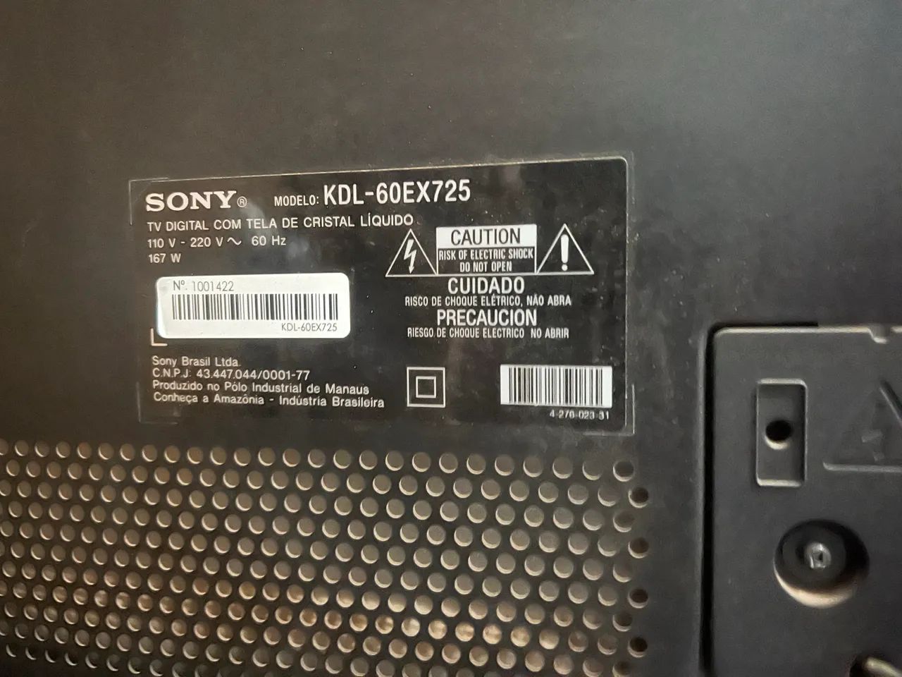 TV Sony 60 polegadas 