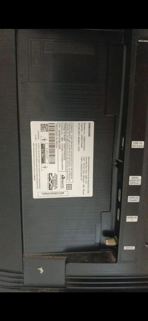 Televisão Smart tv Samsung cristal 58 polegadas 
