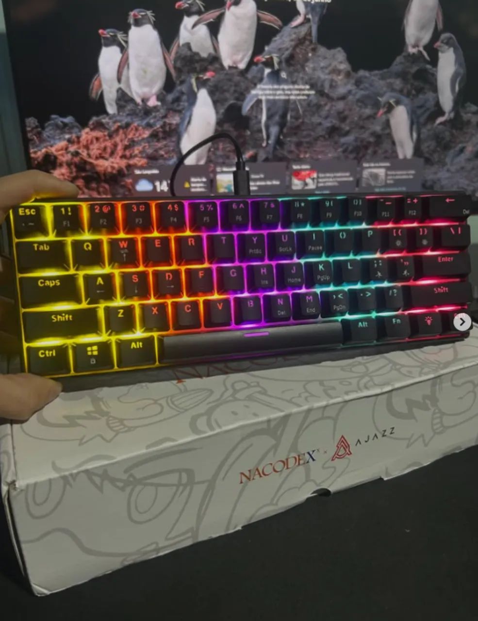 Teclado Mecânico NK61 (NOVO E LACRADO) - Foto 3