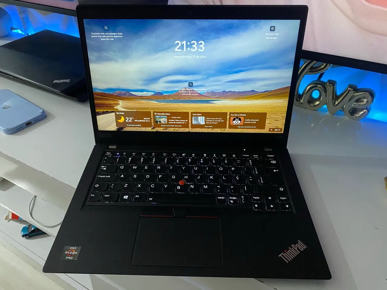 Windowsノート本体 THINKPAD X395 16GB Lenovo ThinkPad X395 - Ryzen 5 Pro - 16GB RAM - NVME 256GB - Tela