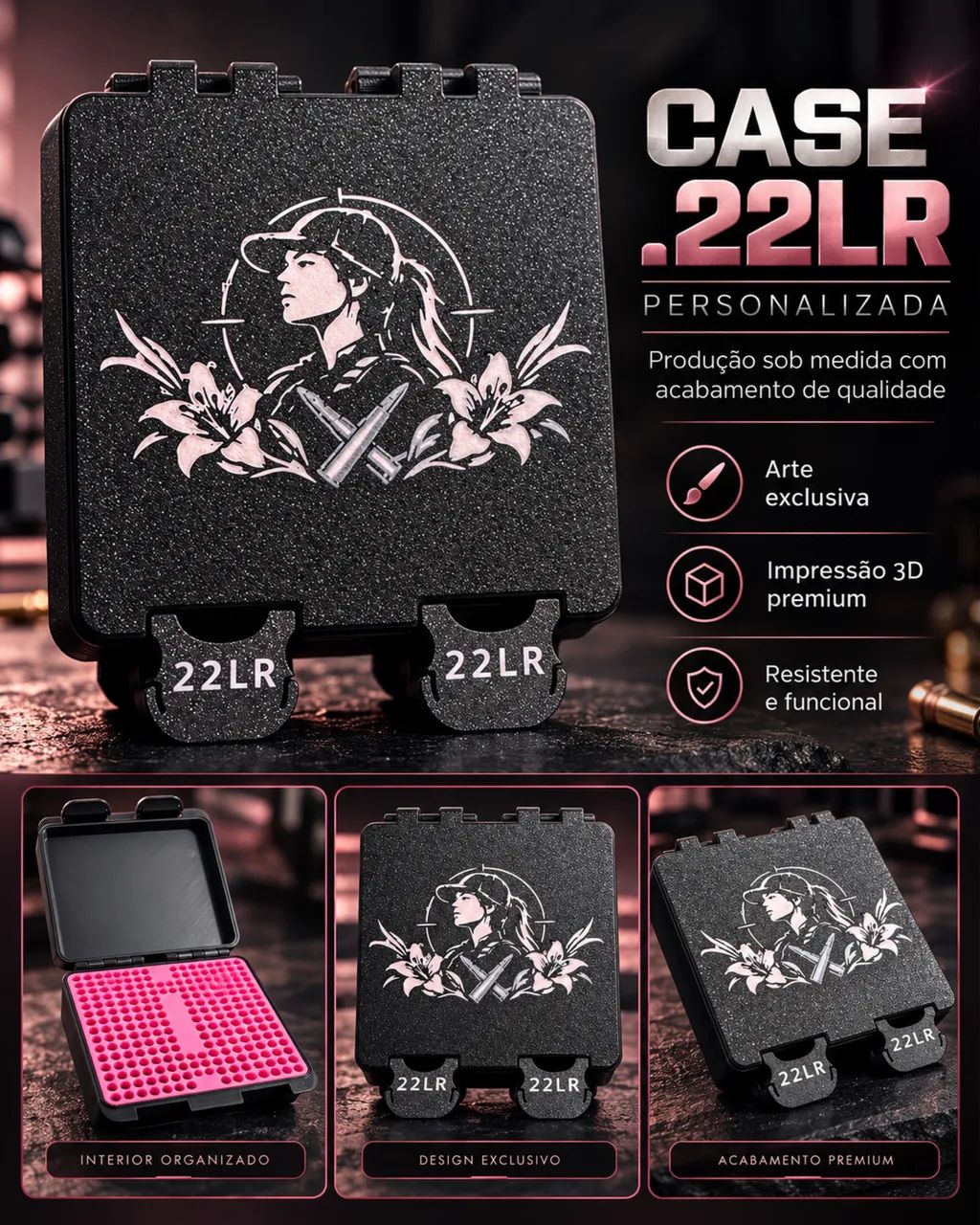 Case para munição de vários calibres - Foto 2