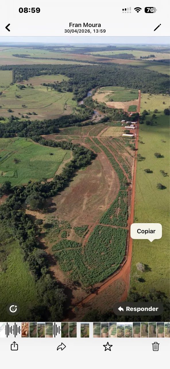 Chácara de 20 mil metro a 55 km de Uberlândia 
