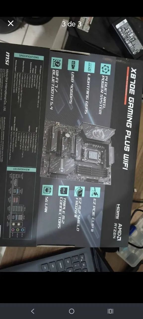 Placa mãe Msi x870e gaming wi-fi 7 - Foto 2