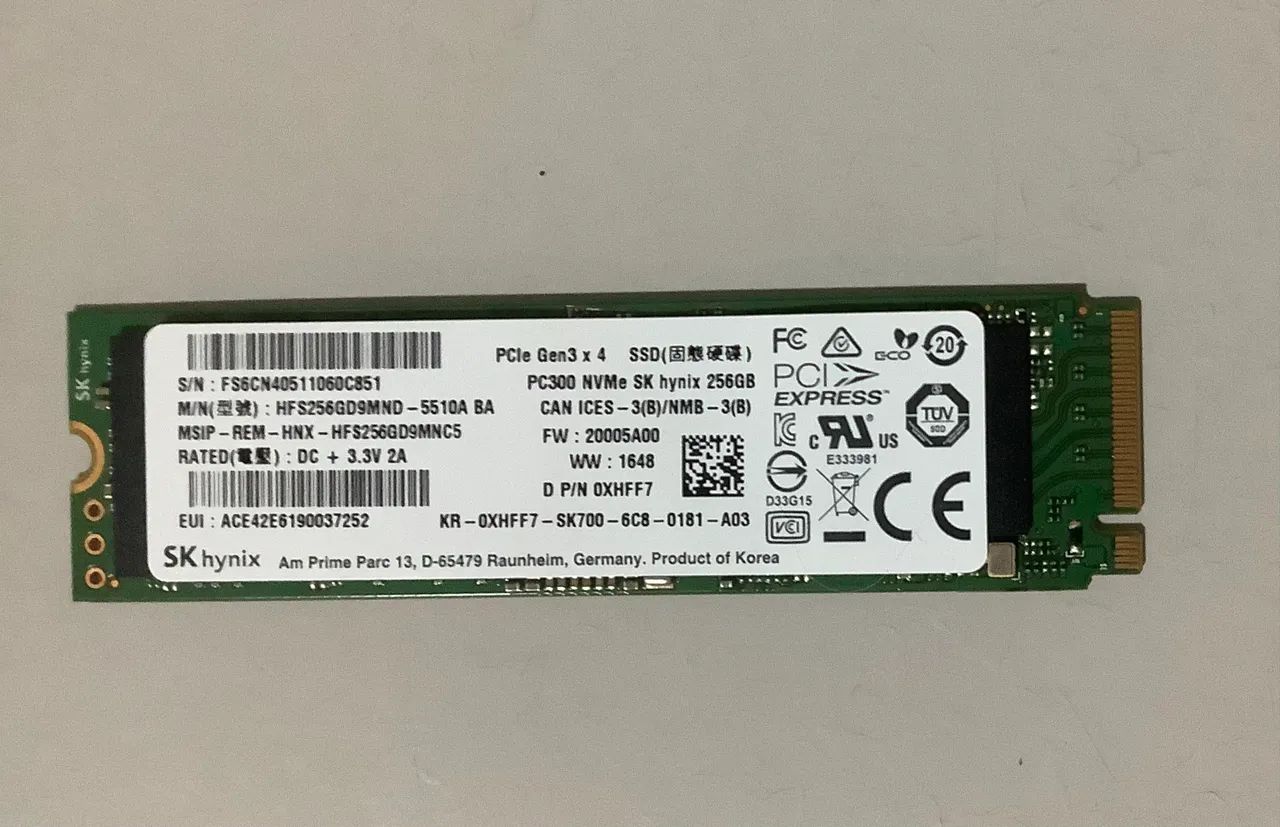 Ssd Nvme 256gb