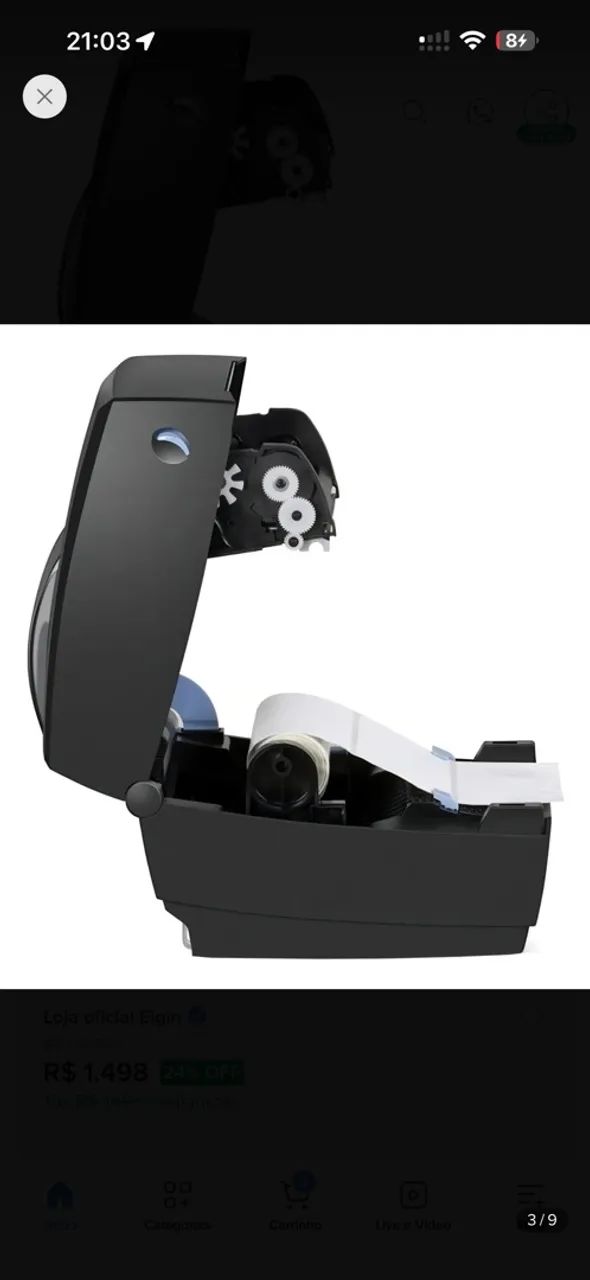 Impressora De Cupon Elgin 19 - Ethernet (rede) / Usb Nfce - Foto 2