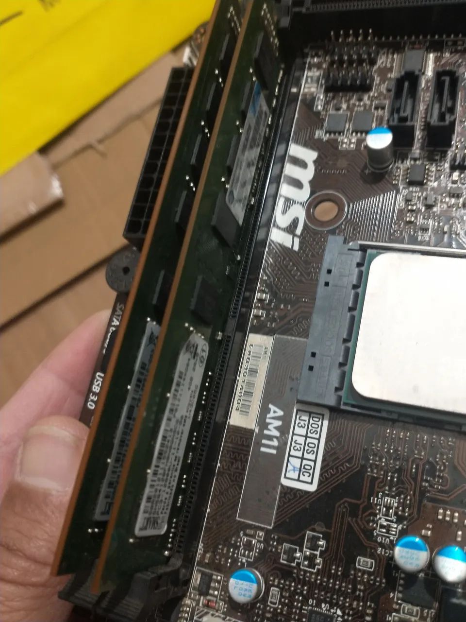 Kit AMD am1 Athlon 5350, placa MSI AM1I mini ITX mais 8GB DDR3