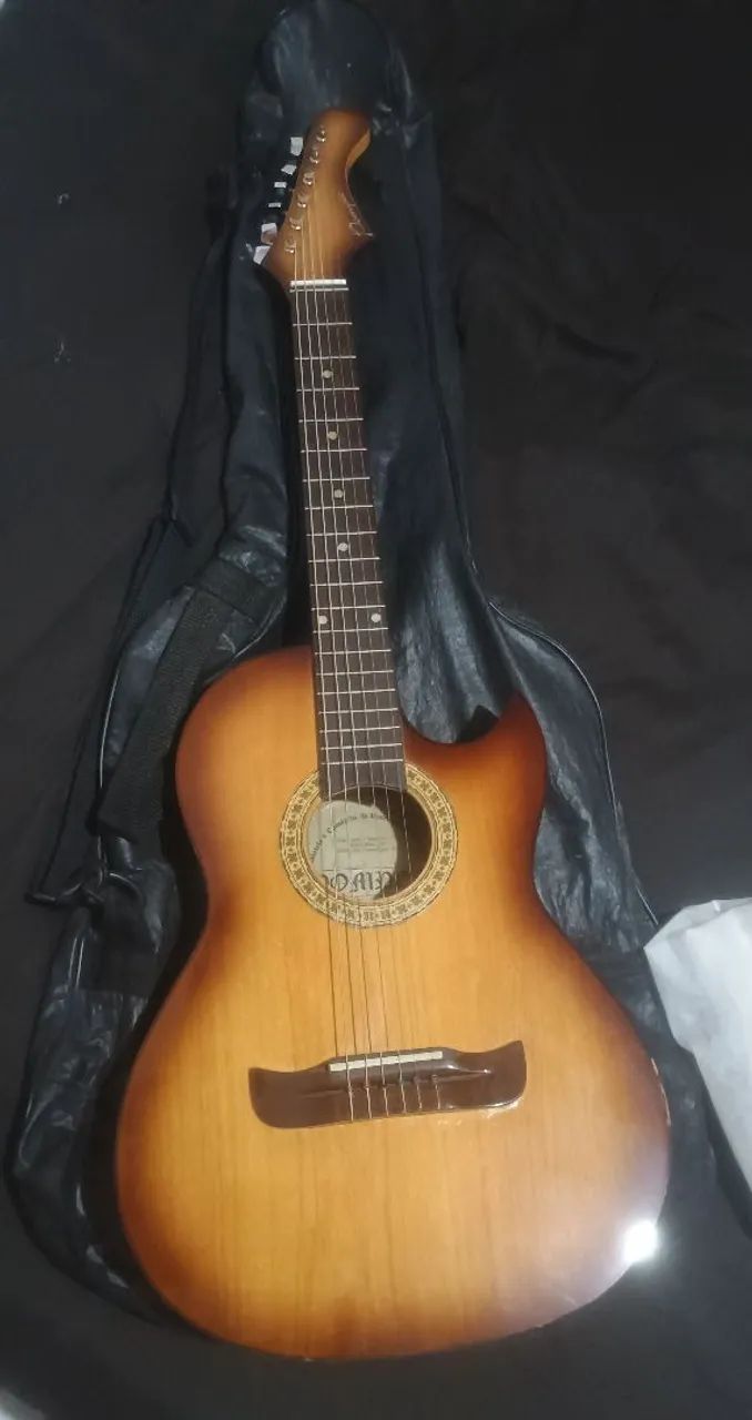 Violão Eletroacústico Pompeo 2001 - Flat Raro / Estilo Guitarra