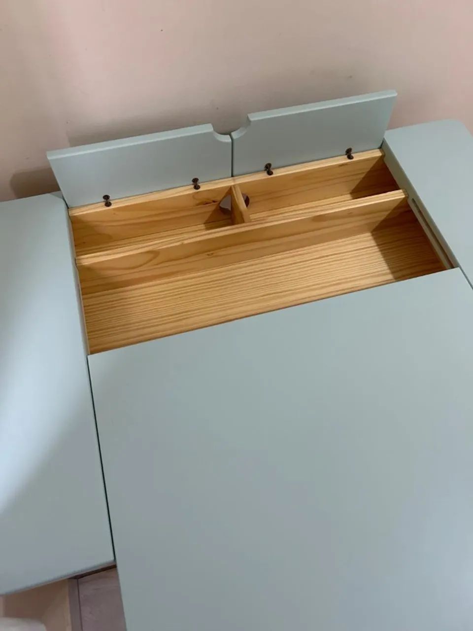 Escrivaninha e Mesa Hush Home Office Verde Menta - Foto 4