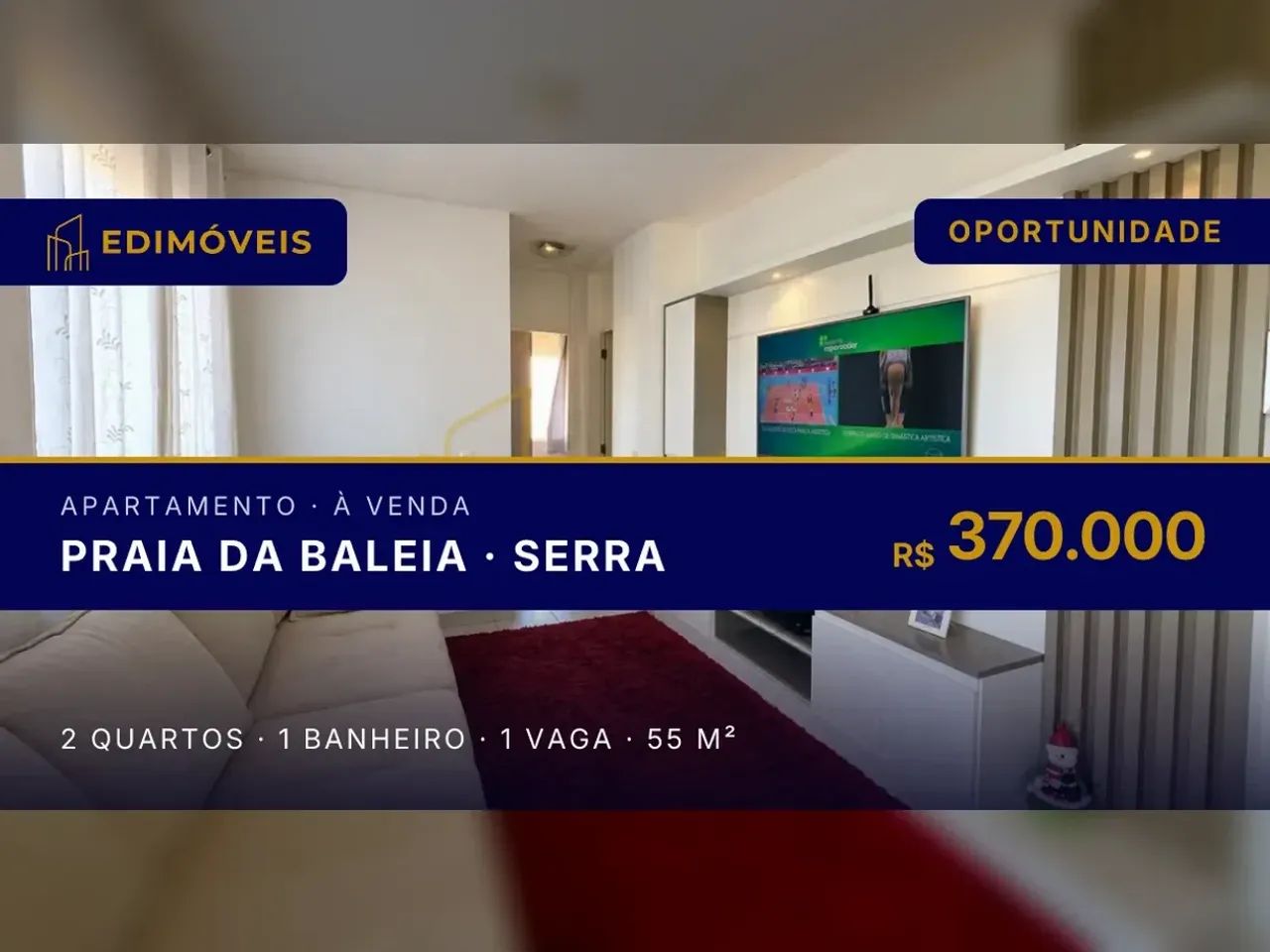 Praia da Baleia| Apartamento 2 quartos com varanda e brisa do mar