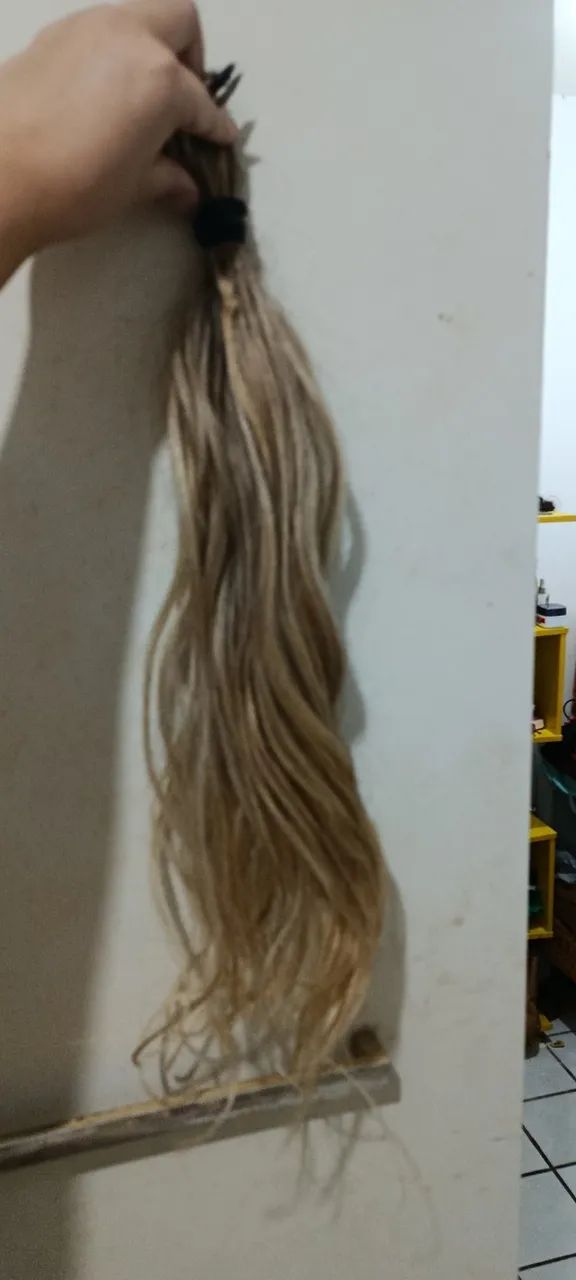 Cabelo loiro humano - mega hair - Foto 4