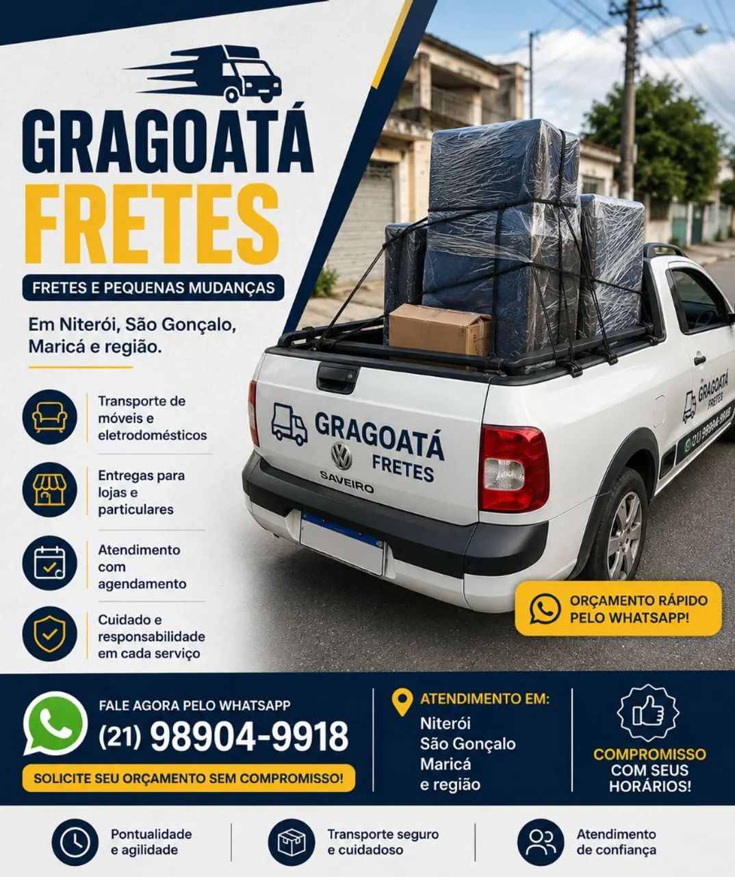 Fretes e pequenas mudanças 