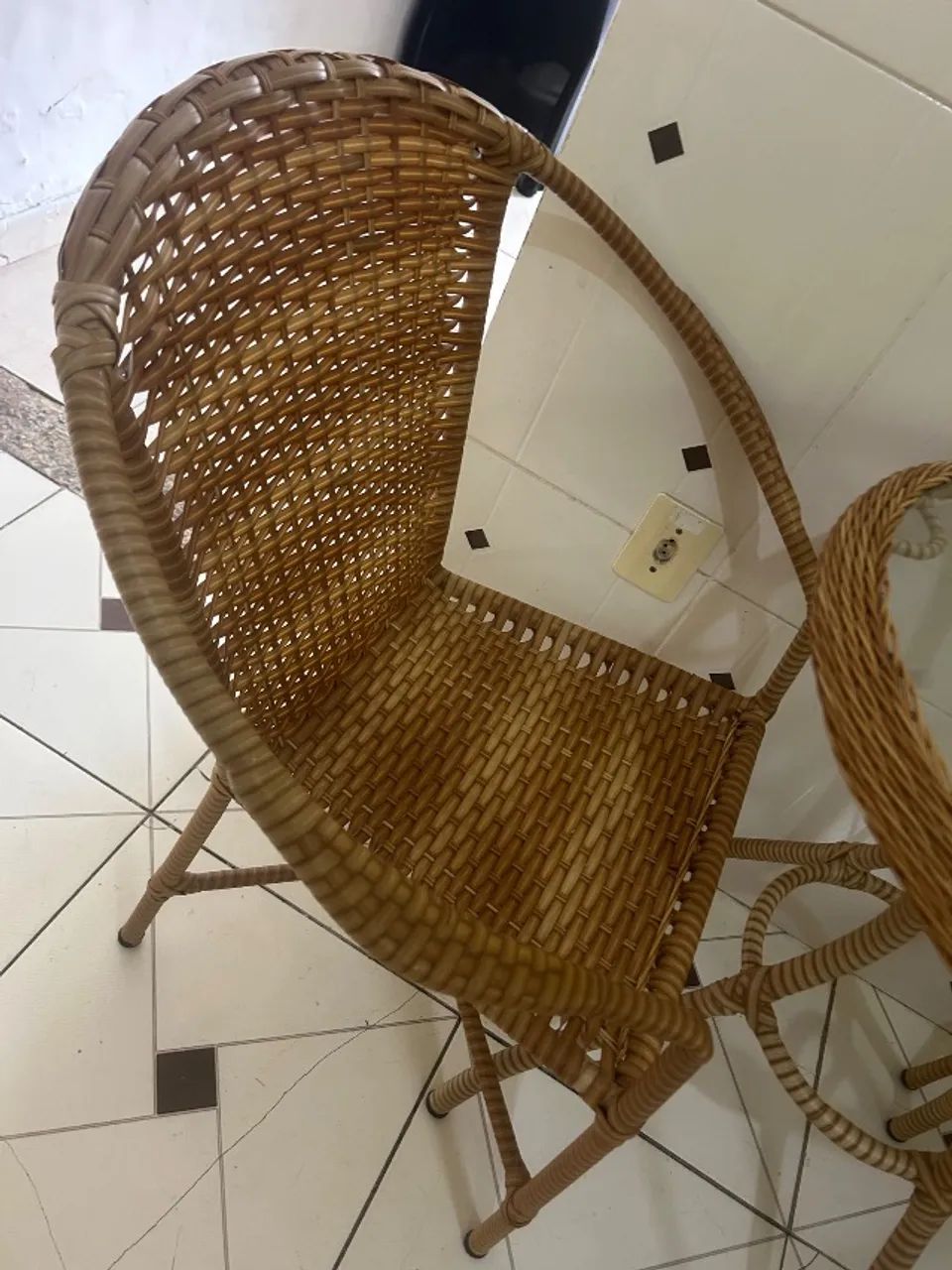 Mesa junco com tampa de vidro  - Foto 5