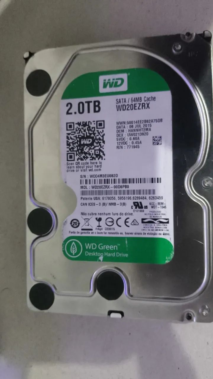 HD 2 tera Byte West digital 3.5